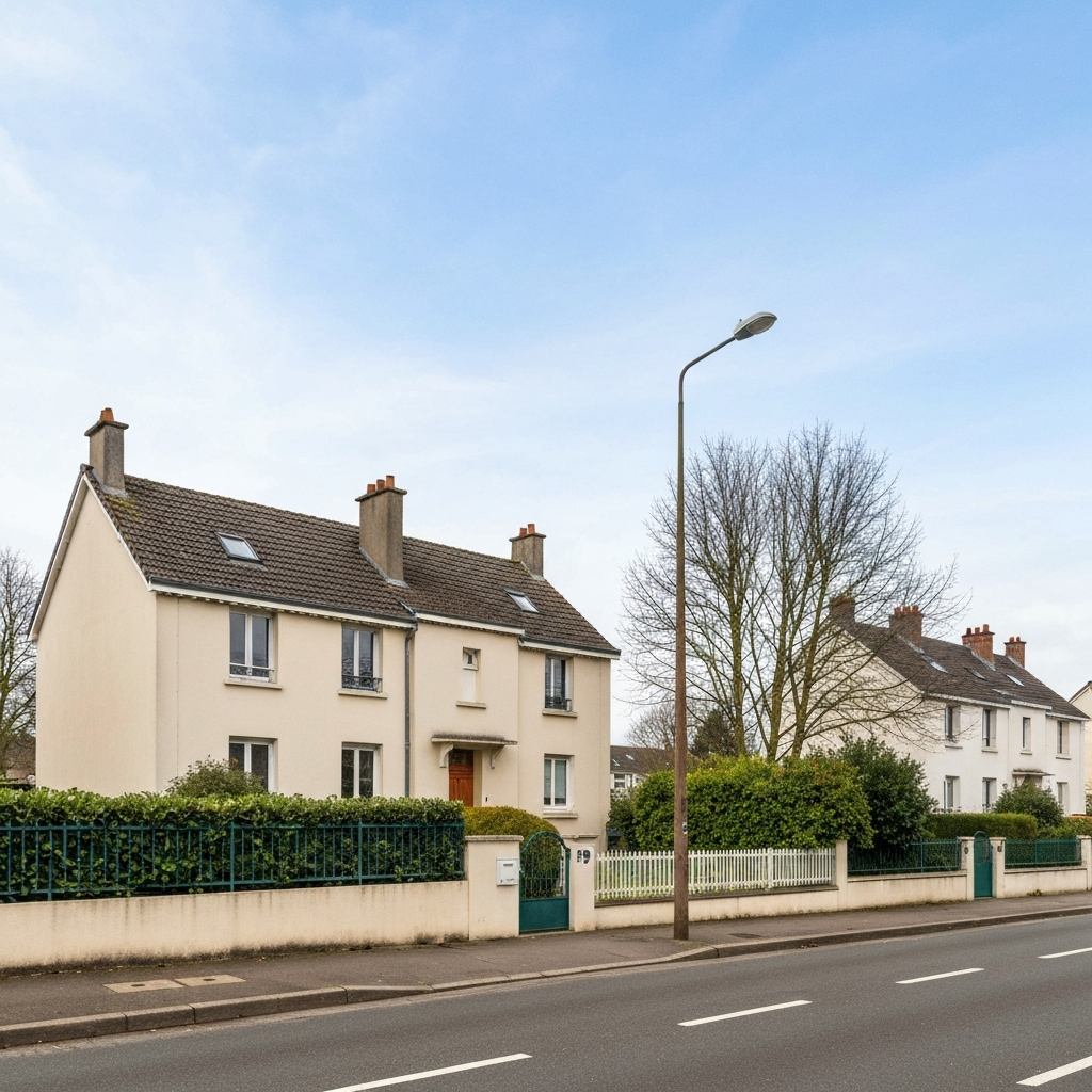Vue extérieure d'un appartement à Vaux-le-Pénil, utilisé pour estimation dans le cadre d'une succession