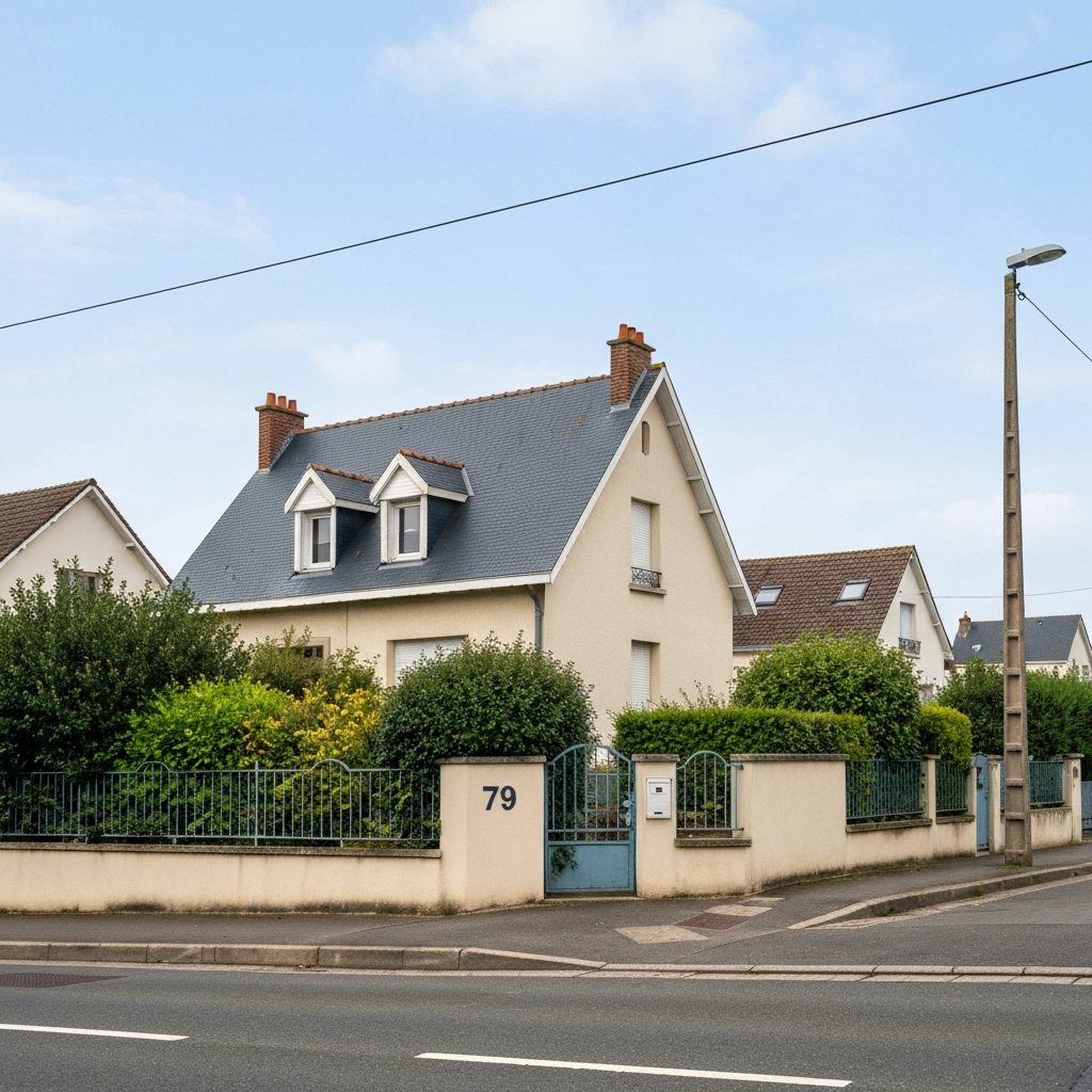 Vue d'une maison avec jardin à Vaux-le-Pénil pour estimation
