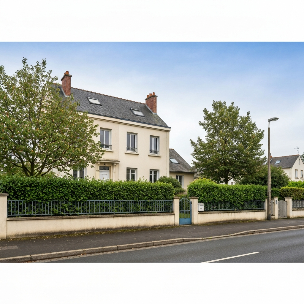 Façade d'une maison à Vaux-le-Pénil nécessitant des travaux pour estimation