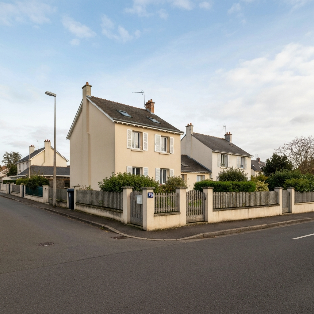 Vue aérienne de Vaux-le-Pénil avec indication des prix du mètre carré