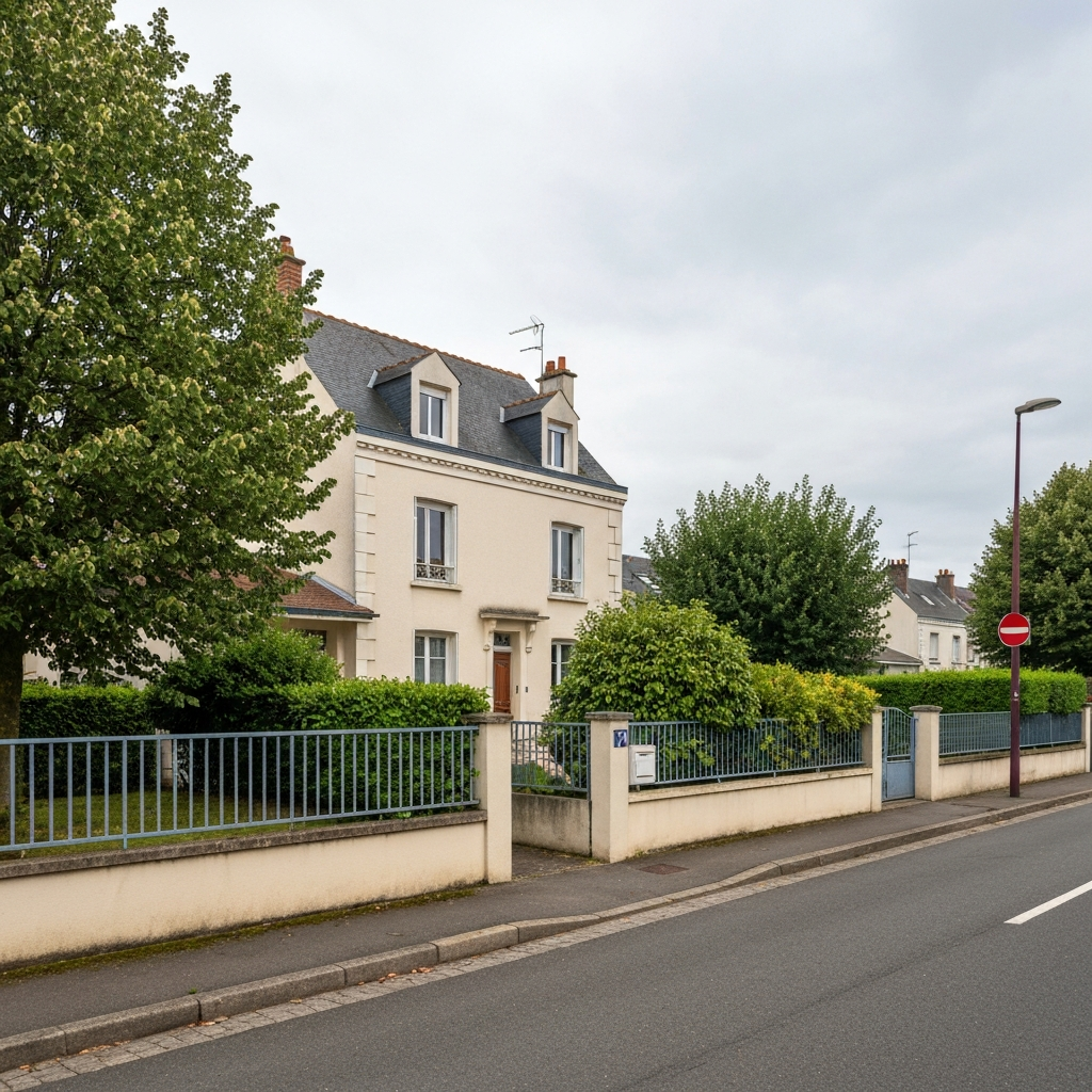 Vue aérienne d'un terrain à Vaux-le-Pénil avec des prix affichés
